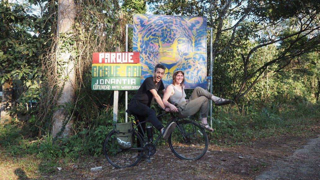 ambue ari nature preserve Crystal Alton Raúl Torres El Camino del Jaguar bicycle trip across south america boliva to patagonia chile the betsie current newspaper communidad inti wara yassi CIWY amazon jungle yaguara big cats 
