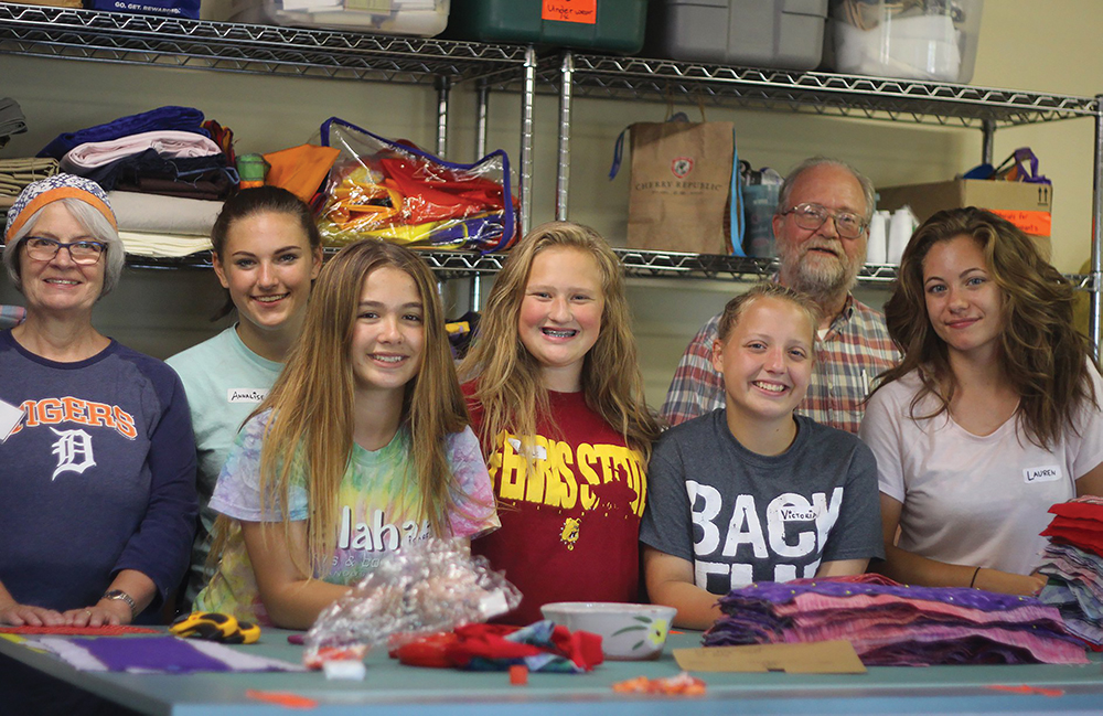 Days For Girls Grow Benzie sewing studio benzie central high school girls varsity soccer team Kathy ross mike ross annalise tallent Isabel pataky ausable kreiner Victoria cobb Lauren Serrano the betsie current newspaper