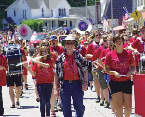 Michael Eagan Mike Eagan Mr. Eagan Benzie band director Benzie Central High School marching band Beulah Fourth of July parade Beulah 4th of July parade