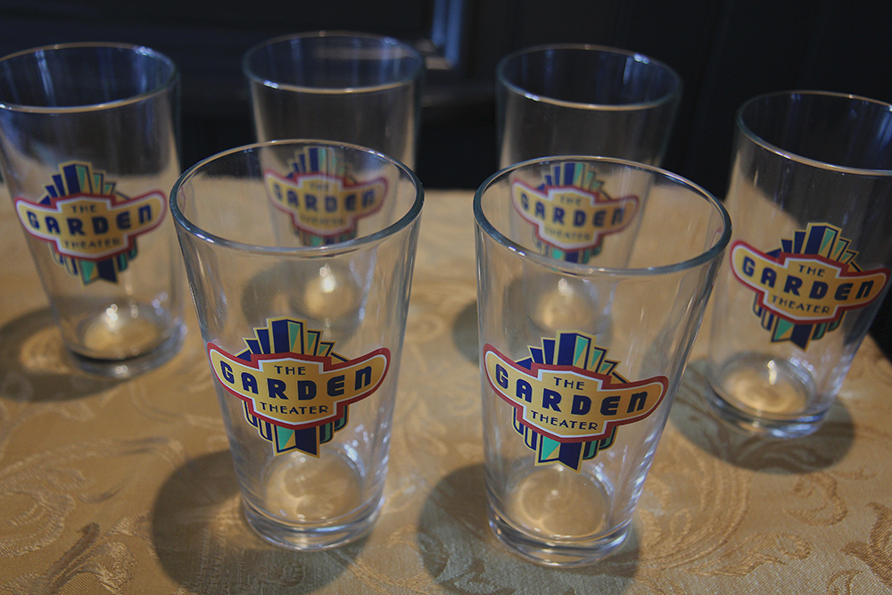 Garden Theater pint glasses Frankfort Michigan Frankfort Film Festival 2015