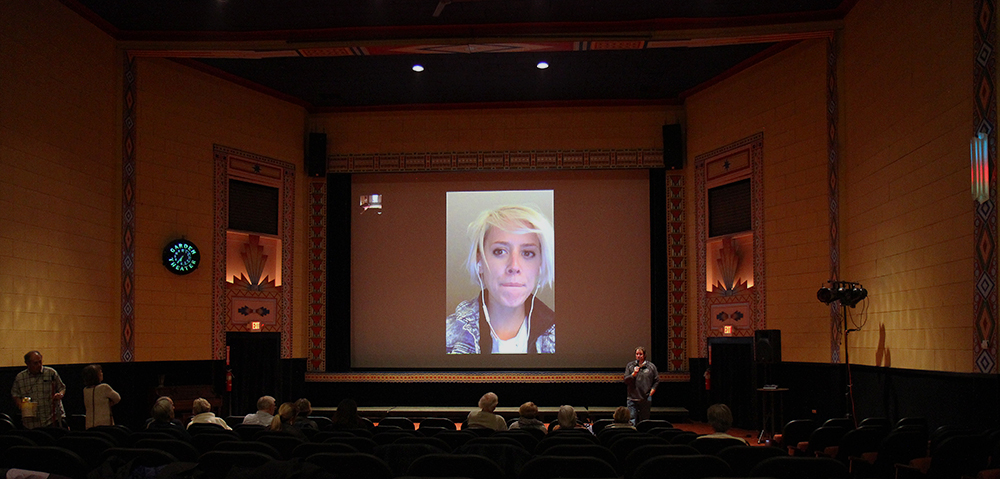 Mo Scarpelli movie director documentary filmmaker Frame by Frame Afghanistan photographers Frankfort Film Festival 2015 Skype Facetime Garden Theater Frankfort Michigan