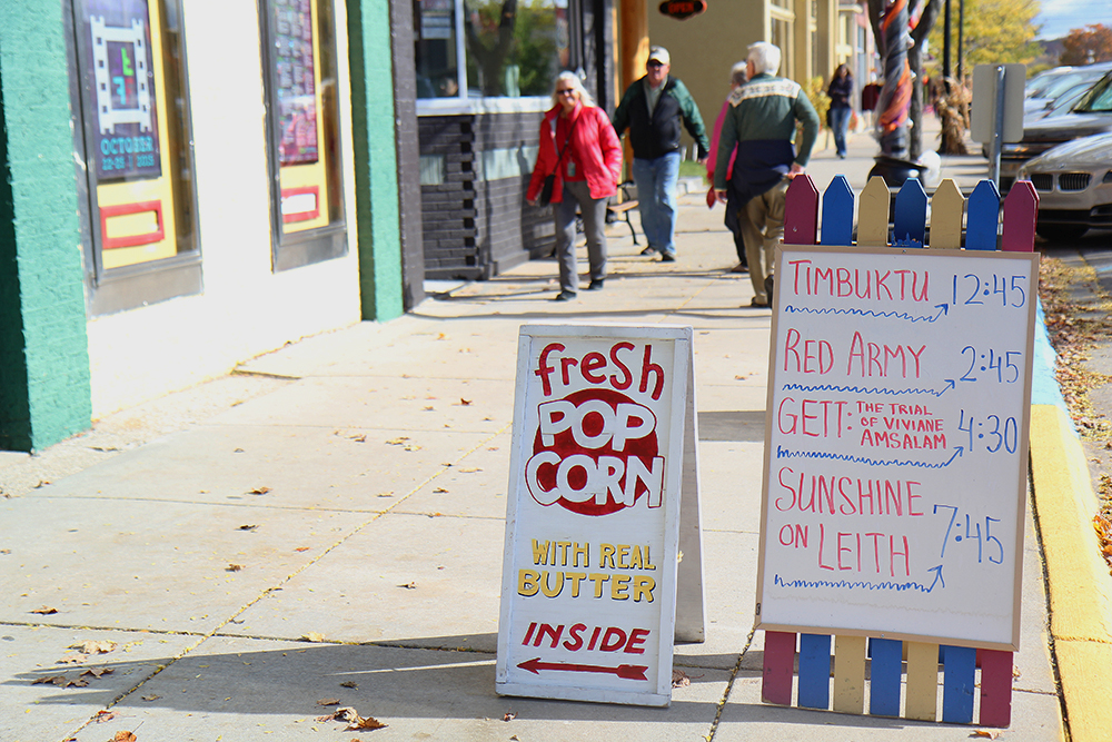 movie popcorn with real butter Garden Theater Frankfort Michigan Frankfort Film Fest 2015