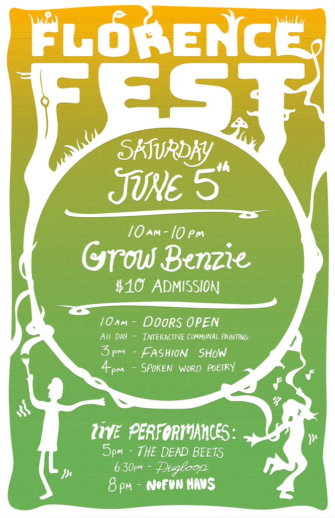 Florence Fest Grow Benzie June 5 2021 art event exhibit music nofun Haus Samuel tiesworth