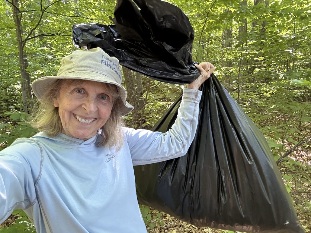 Paula Dreeszen lead volunteer grand traverse regional land conservancy southwestern region benzie county northern michigan garlic mustard invasive species the betsie current newspaper  bree mcgregor