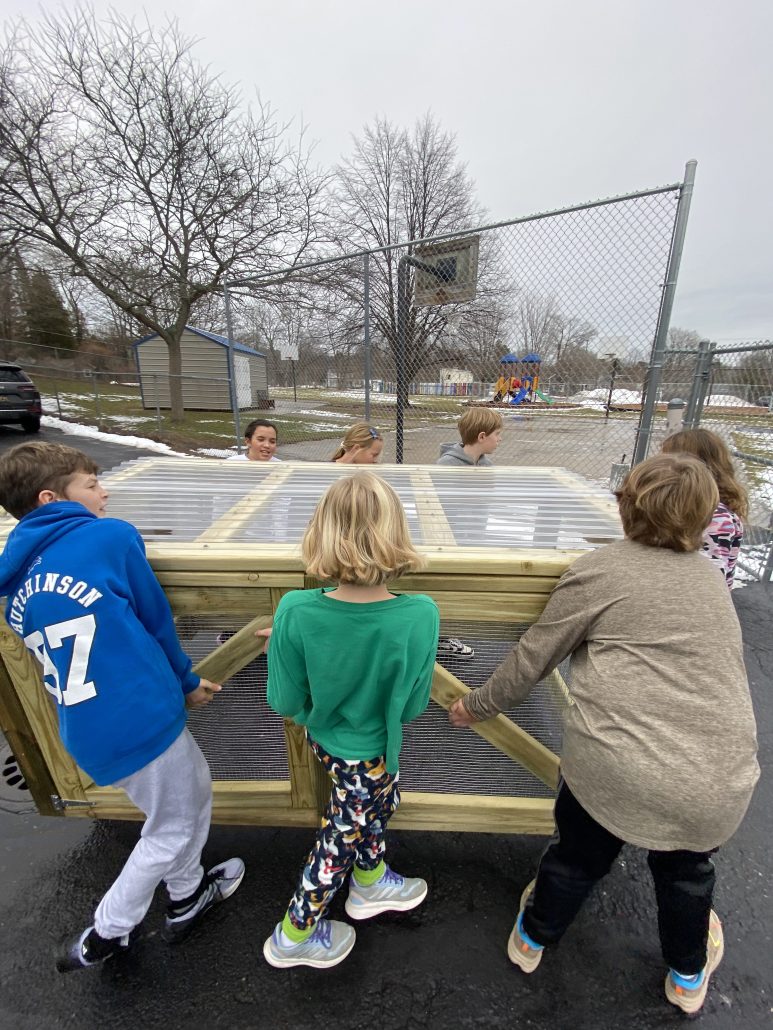 hands-on learning project-based Wonder Woman Power Half-Hour 5th grade Frankfort-Elberta Area Schools elementary build compost bin Michael Tarkington volunteer Title I ESEA funds