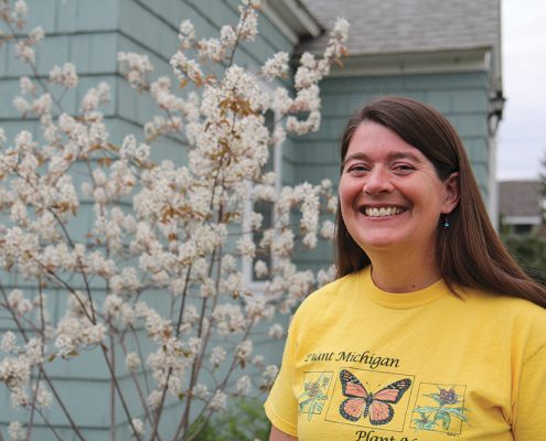 Carolyn Thayer owner of Designs In Bloom Frankfort landscape designer Plant It Wild The Betsie Current native plants
