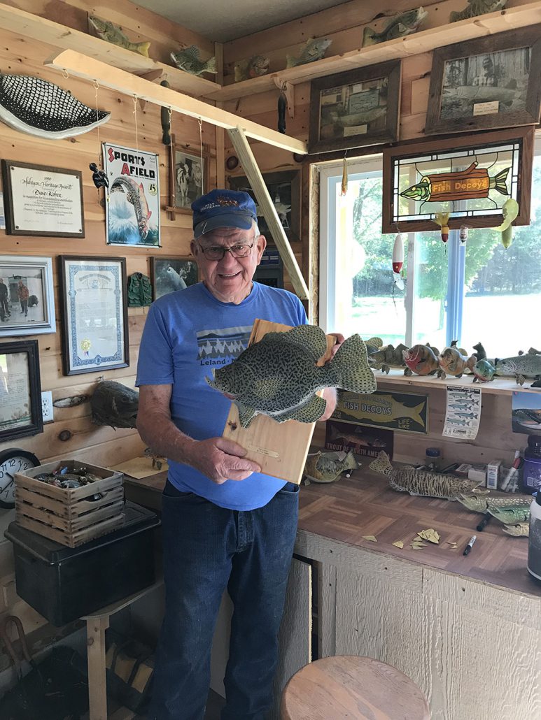 Dave Kober Decoys wooden fish lures folk artist Benzie County Manistee Bear Lake Benzonia the betsie current newspaper