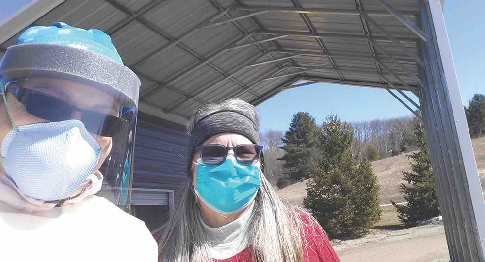 Mari Raphael: registered nurse for the family health clinic of the Grand Traverse Band of Ottawa and Chippewa Indians (GTB) COVID-19 pandemic The Betsie Current newspaper Northern Michigan