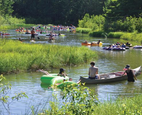 The Platte River will have seen a record number of visitors at the end of July, according to predictions. Photo courtesy of Joe Lachowski/Sleeping Bear Dunes National Lakeshore.
