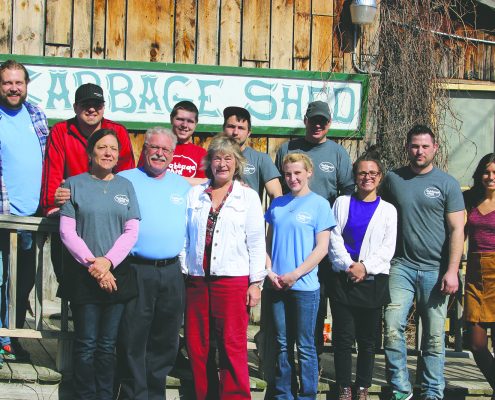 The Cabbage Sheds staff new owners Colleen and T.J. Hudson Tony Roethler Beth (Hudson) Roethler Ryan Zuker